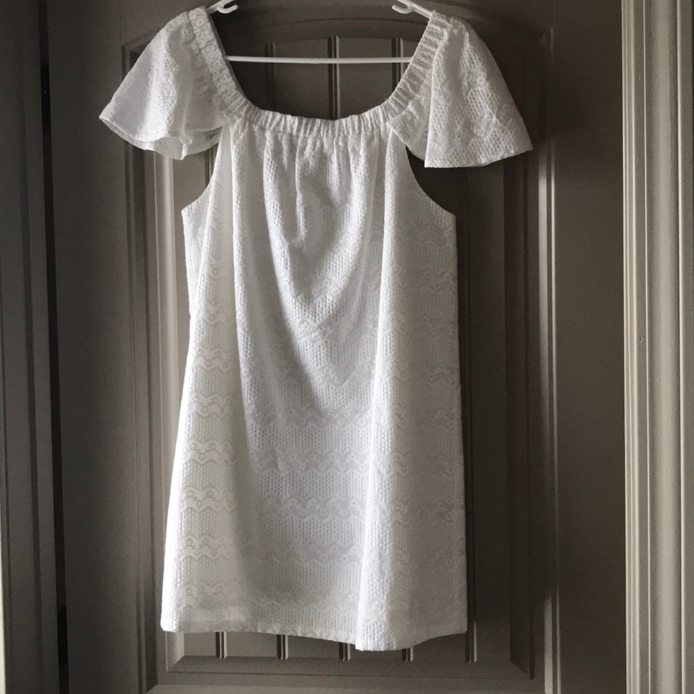 White off-the-shoulder dress NWT